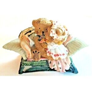Bears Papa Mama Share A Snuggle on the Porch Rattan Vintage Collectible